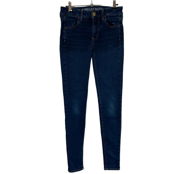 American Eagle Outfitters Super Stretch Skinny Jeggings Size 2 Long Leg Jean AEO - Picture 2 of 16